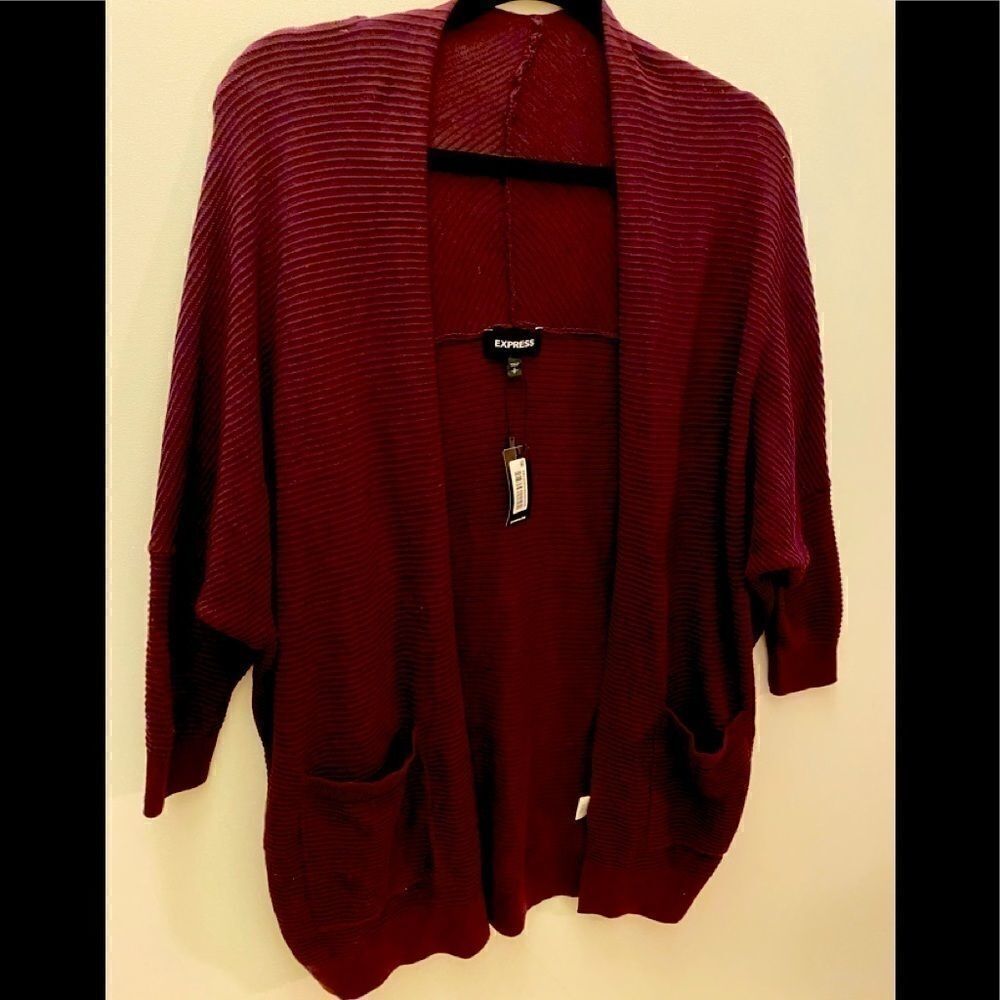 Express women’s petite open front cardigan